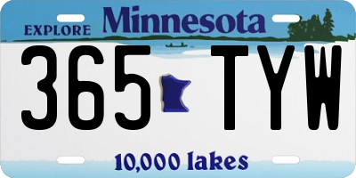 MN license plate 365TYW