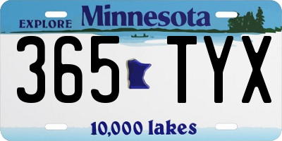 MN license plate 365TYX