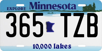 MN license plate 365TZB