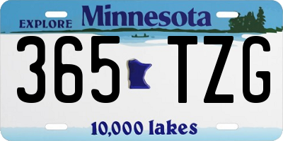 MN license plate 365TZG
