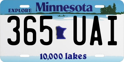 MN license plate 365UAI