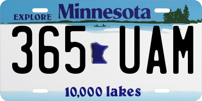 MN license plate 365UAM