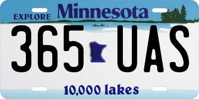 MN license plate 365UAS