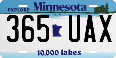 MN license plate 365UAX