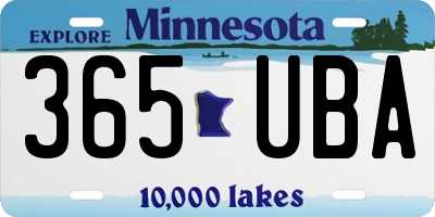 MN license plate 365UBA