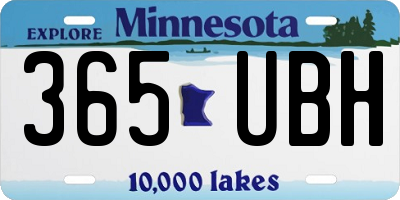 MN license plate 365UBH