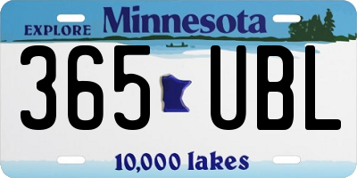 MN license plate 365UBL