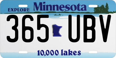 MN license plate 365UBV