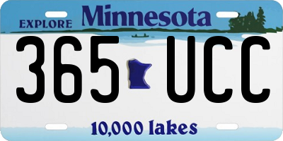 MN license plate 365UCC