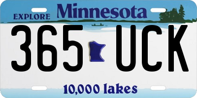 MN license plate 365UCK