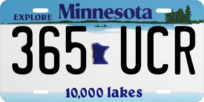 MN license plate 365UCR