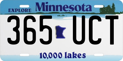 MN license plate 365UCT