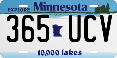 MN license plate 365UCV