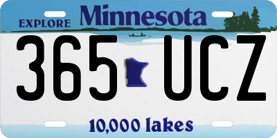 MN license plate 365UCZ