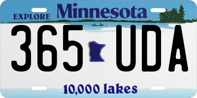 MN license plate 365UDA