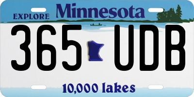 MN license plate 365UDB