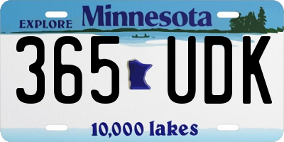 MN license plate 365UDK