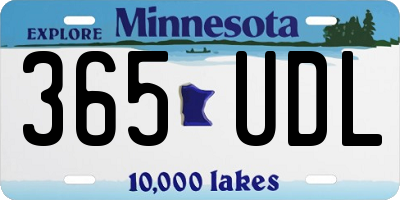 MN license plate 365UDL