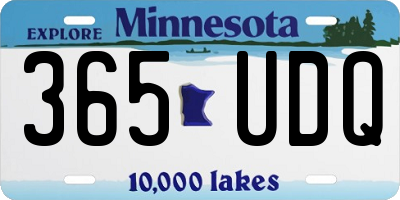 MN license plate 365UDQ