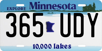 MN license plate 365UDY