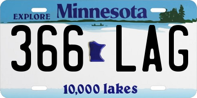 MN license plate 366LAG