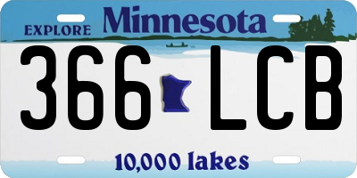 MN license plate 366LCB