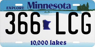 MN license plate 366LCG