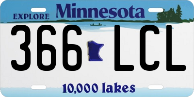 MN license plate 366LCL