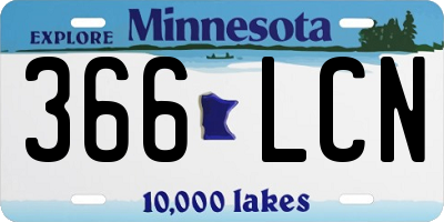 MN license plate 366LCN