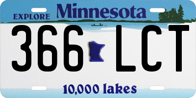 MN license plate 366LCT