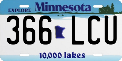 MN license plate 366LCU