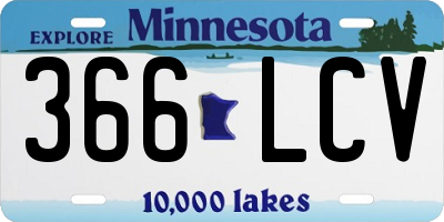 MN license plate 366LCV