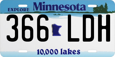 MN license plate 366LDH