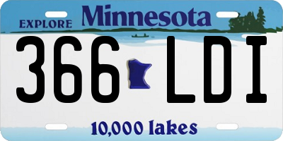 MN license plate 366LDI