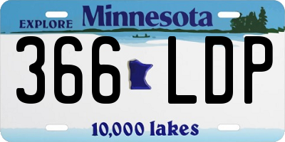 MN license plate 366LDP