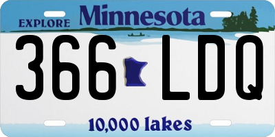 MN license plate 366LDQ