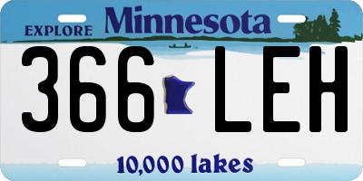 MN license plate 366LEH