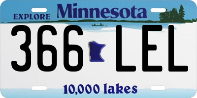 MN license plate 366LEL