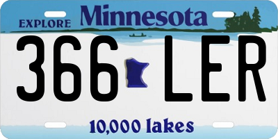 MN license plate 366LER