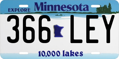 MN license plate 366LEY