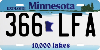 MN license plate 366LFA