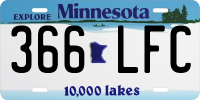 MN license plate 366LFC