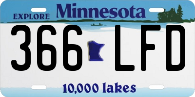 MN license plate 366LFD