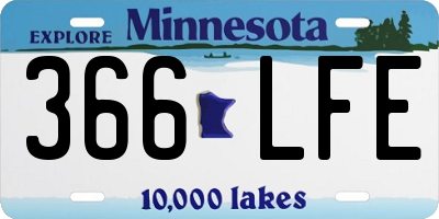 MN license plate 366LFE