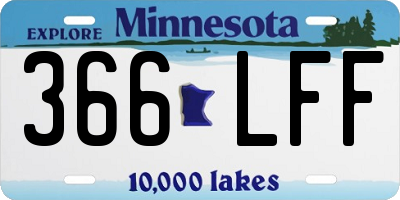 MN license plate 366LFF