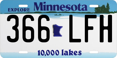 MN license plate 366LFH