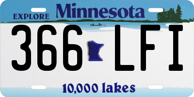 MN license plate 366LFI
