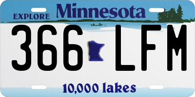 MN license plate 366LFM