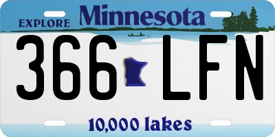 MN license plate 366LFN