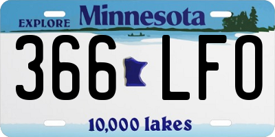 MN license plate 366LFO